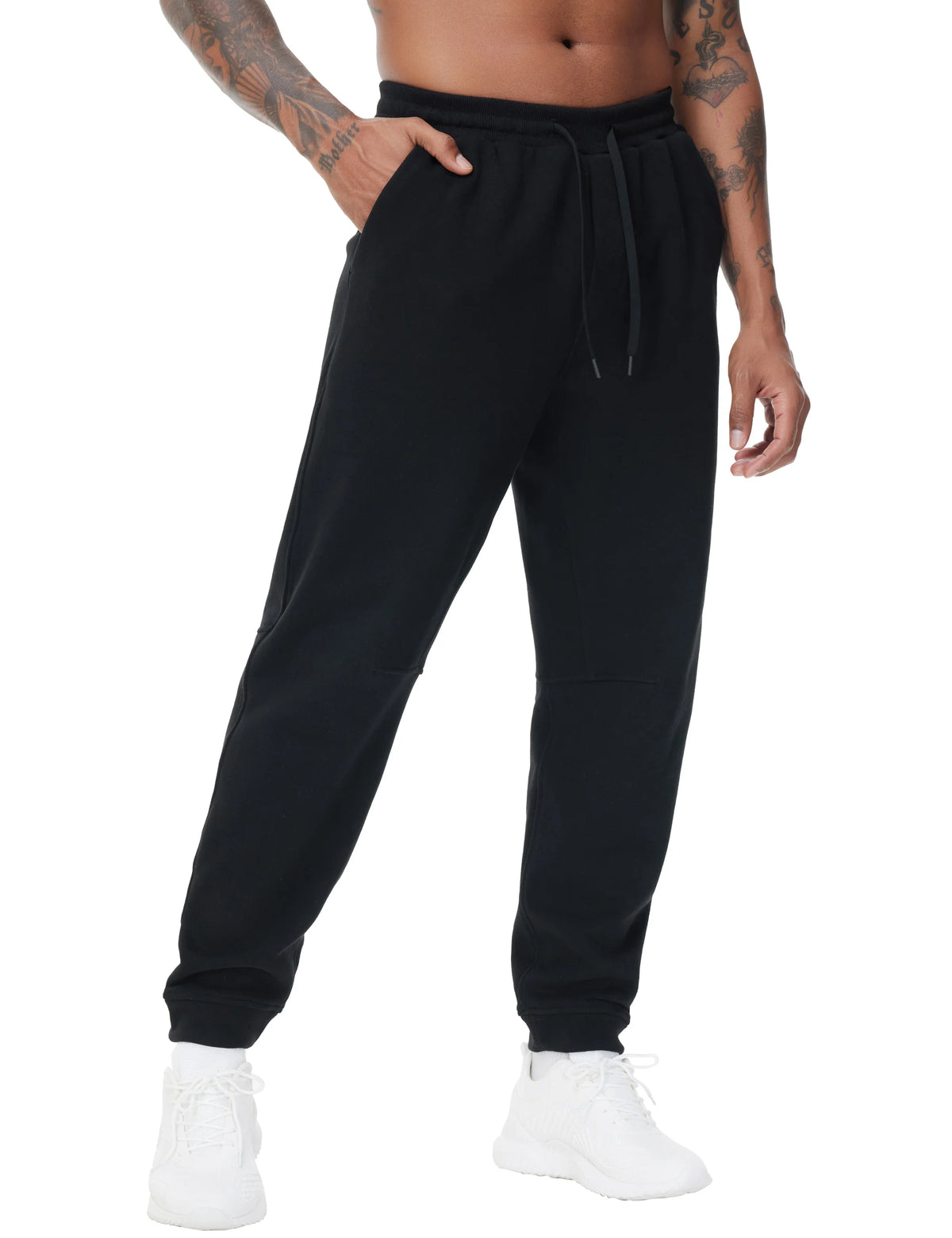 THE GYM PEOPLE Men's Fleece Workout Jogger Sweatpants With Pockets