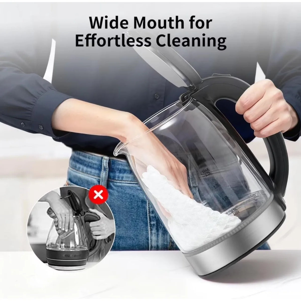 Glass Electric Kettle With Fast Boil And LED Auto Shutoff