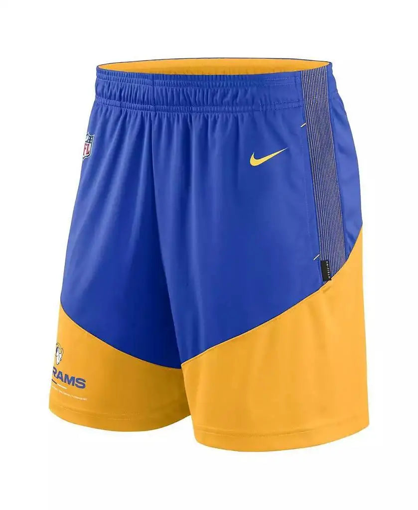 Nike | Men's Royal, Gold Los Angeles Rams Primary Lockup Performance Shorts