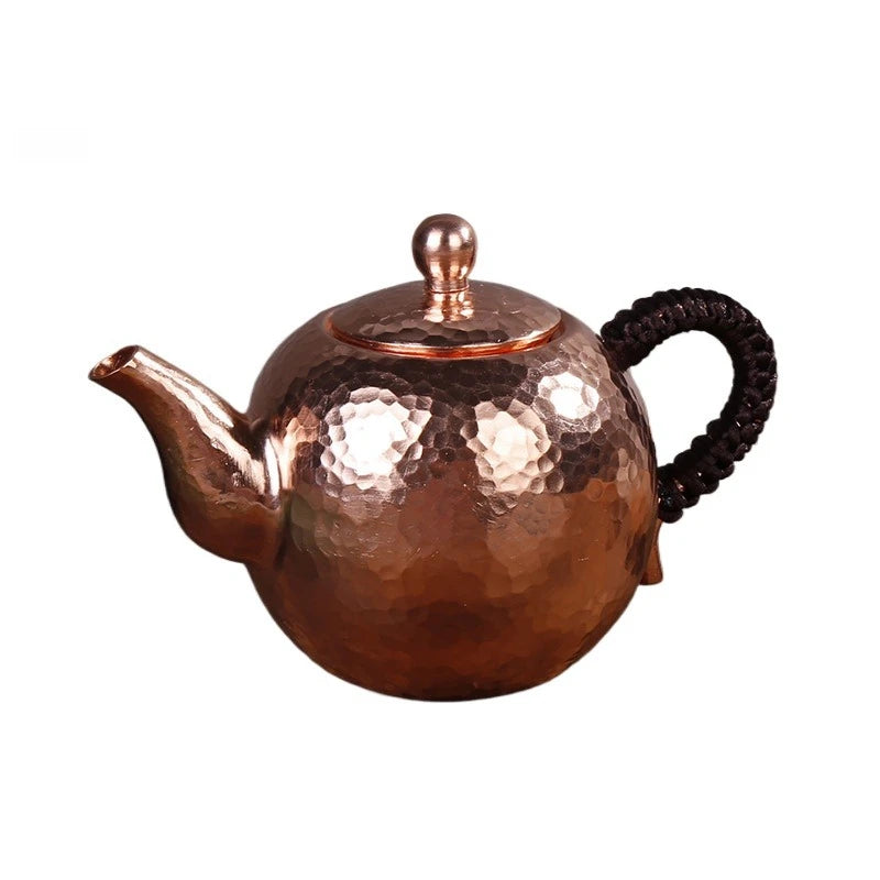 Handmade Antique Copper Kung Fu Teapot for Traditional Tea Brewing