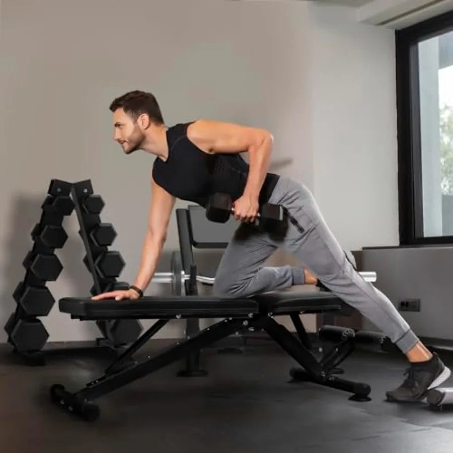 Adjustable Foldable Utility Weight Bench For Home Gym Strength Training