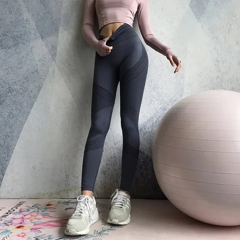 Women Stretch Yoga Pants High Waist Quick-Dry for Running