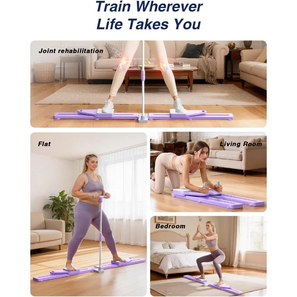 Pliates Board - Multifunctional Anti-Slip Silent Pilates Board for Home Workout Portable Pilates Reformer Machine