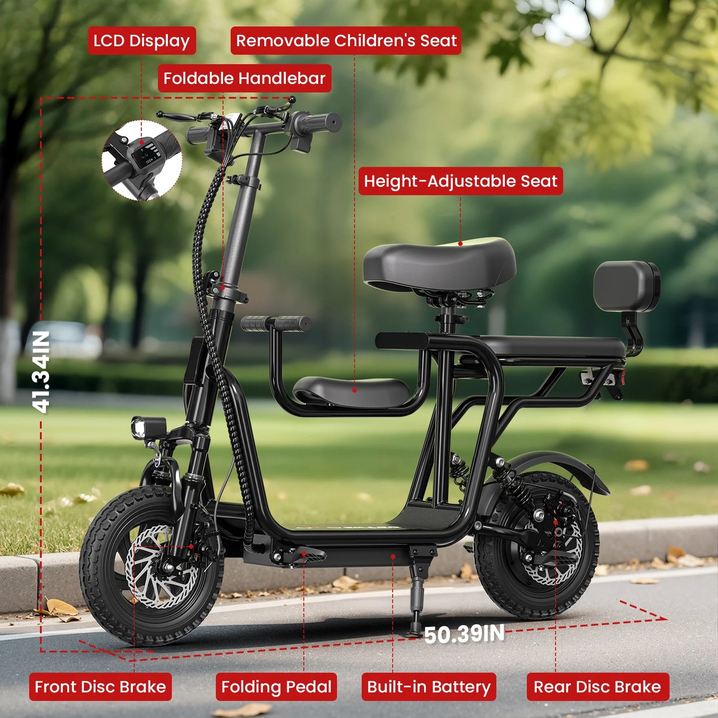 EILLEO SPACEWALK Foldable Electric Scooter with Seat for Adults