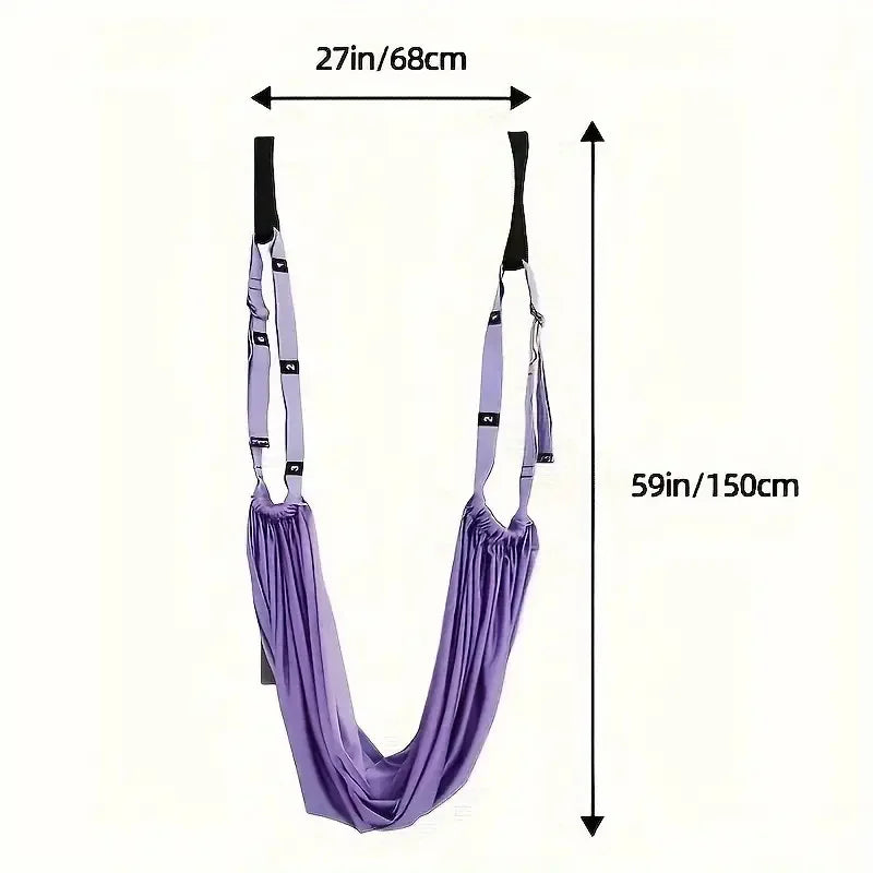 Advanced Purple Aerial Yoga Rope - Professional Home Yoga Assistant, Luxury Fitness Gear, Single Piece