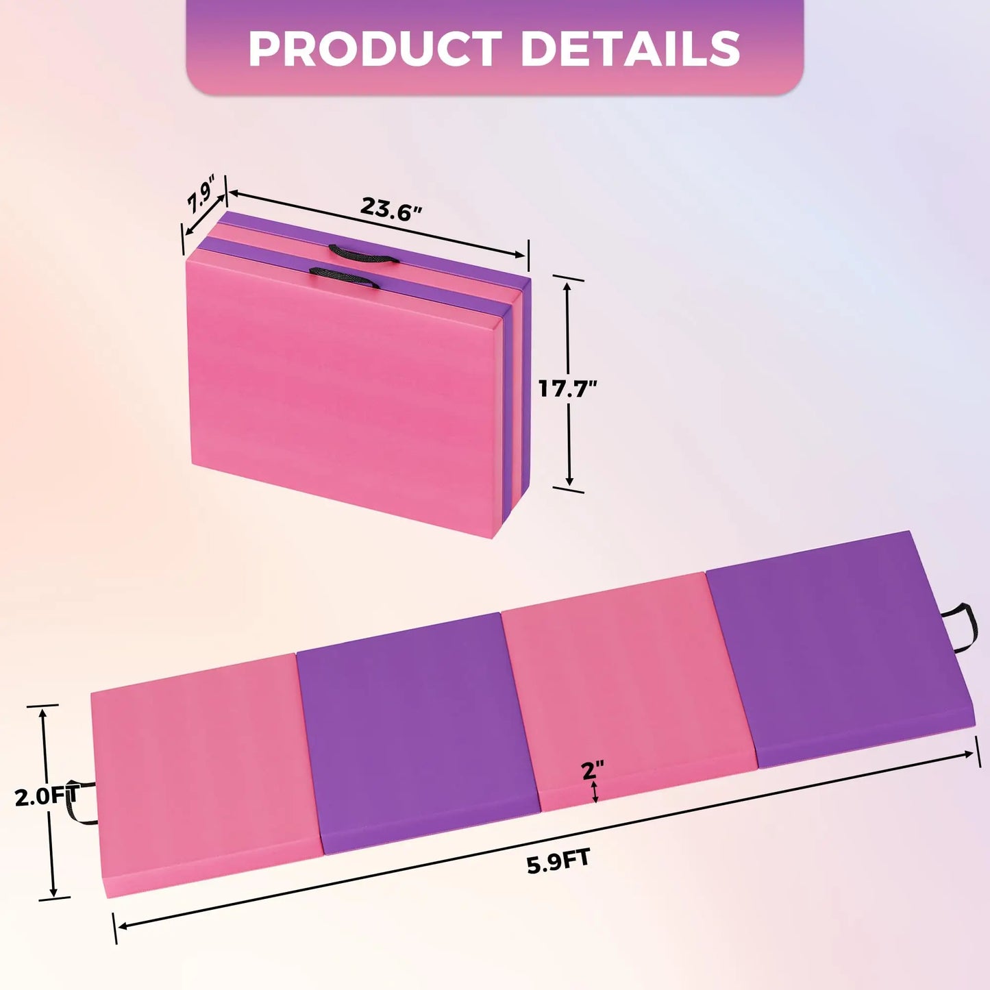 HiMISS Gymnastics Tumbling Mats For Home Gym And Training