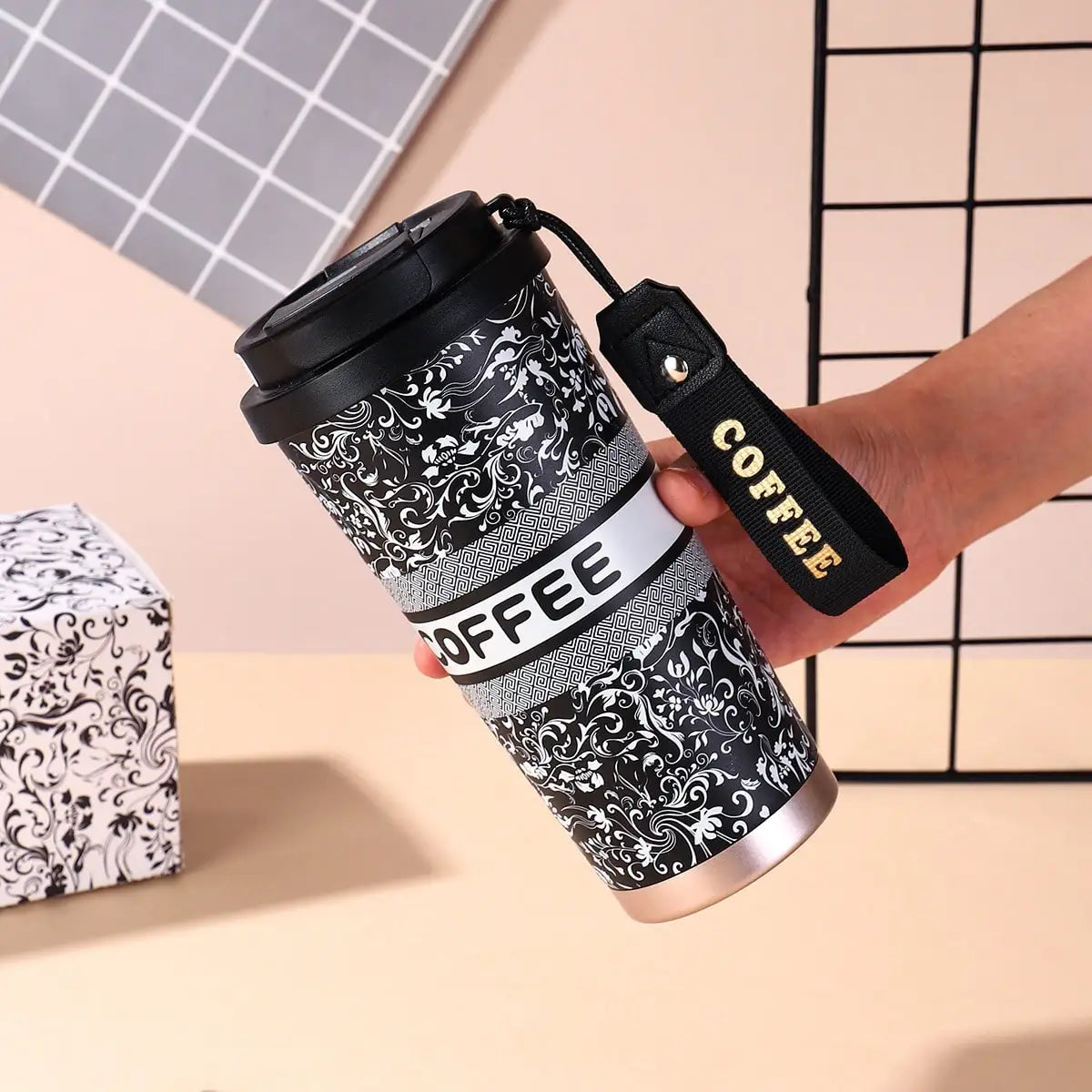 Stainless Steel Insulated Travel Coffee Tumbler With Leakproof Lid