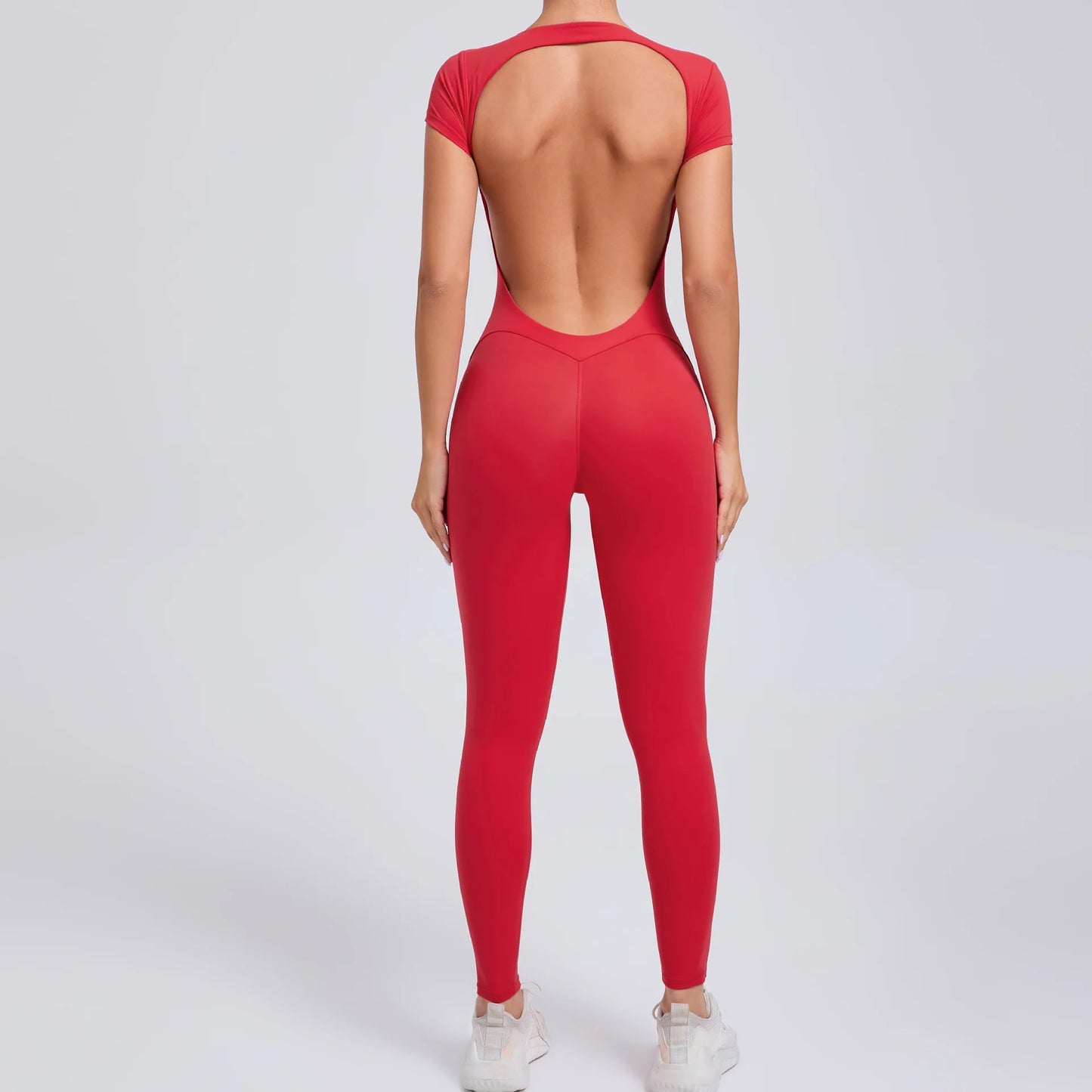COZOK Women's Open-Back Yoga Jumpsuit Quick-Dry Slim Fit
