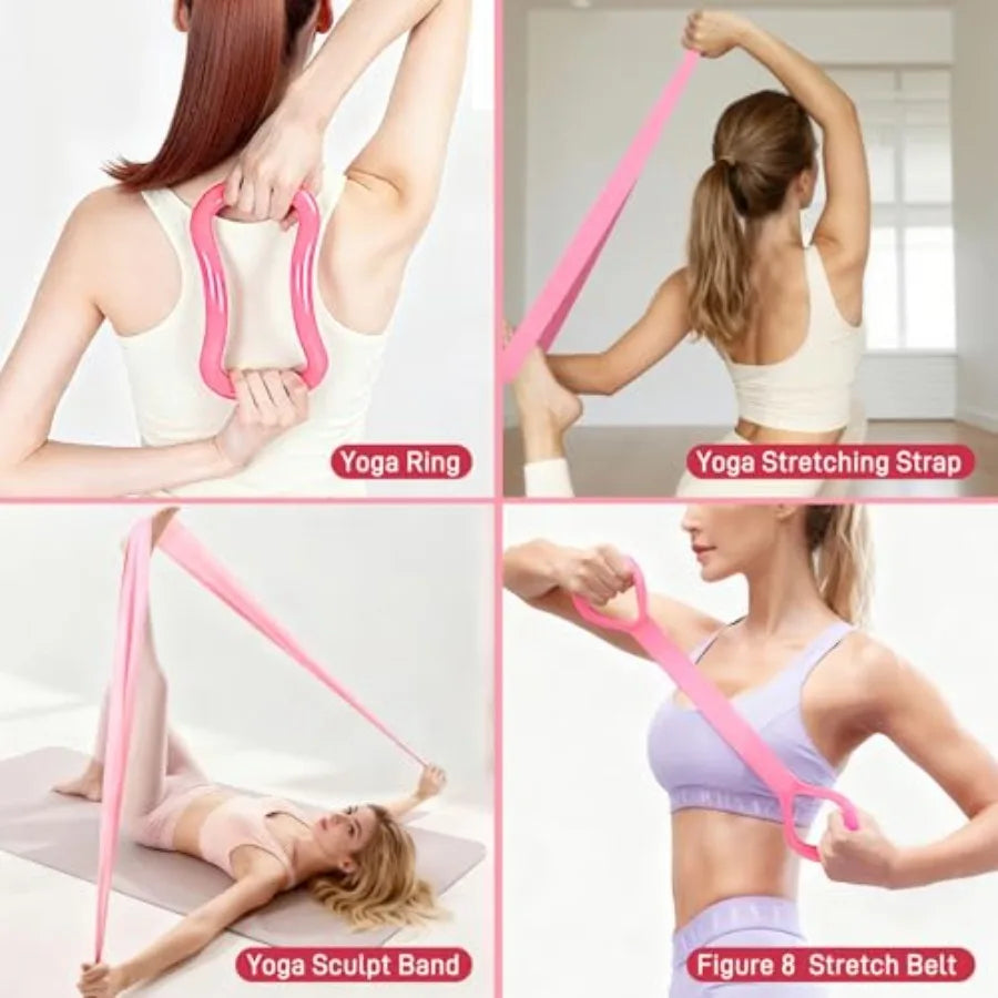 YAO HUI HUANG Pilates Ring Set With Ankle Weights Kit