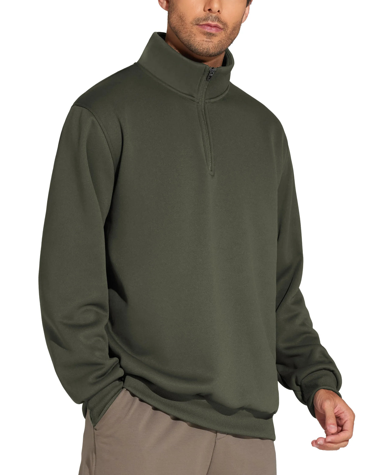 THE GYM PEOPLE Men's Half Zip Fleece Workout Pullover Sweatshirt