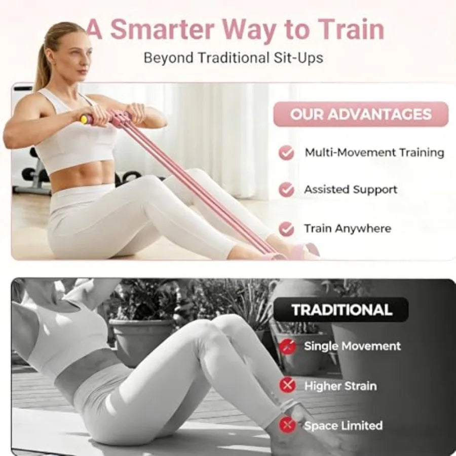 Six-Tube Pedal Resistance Band With Handle For Yoga Home Workouts