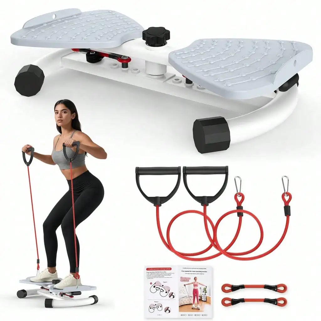 Twist Waist Disc Board with Resistance Bands, Multifunctional Home Fitness Equipment, Waist‑Twisting Exercise Platform for Leg Hip Abdominal Workout and Body Shaping