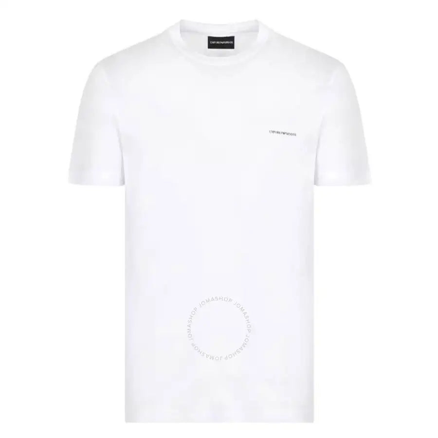 Emporio Armani Logo Print Lyocell Blend T Shirt Men