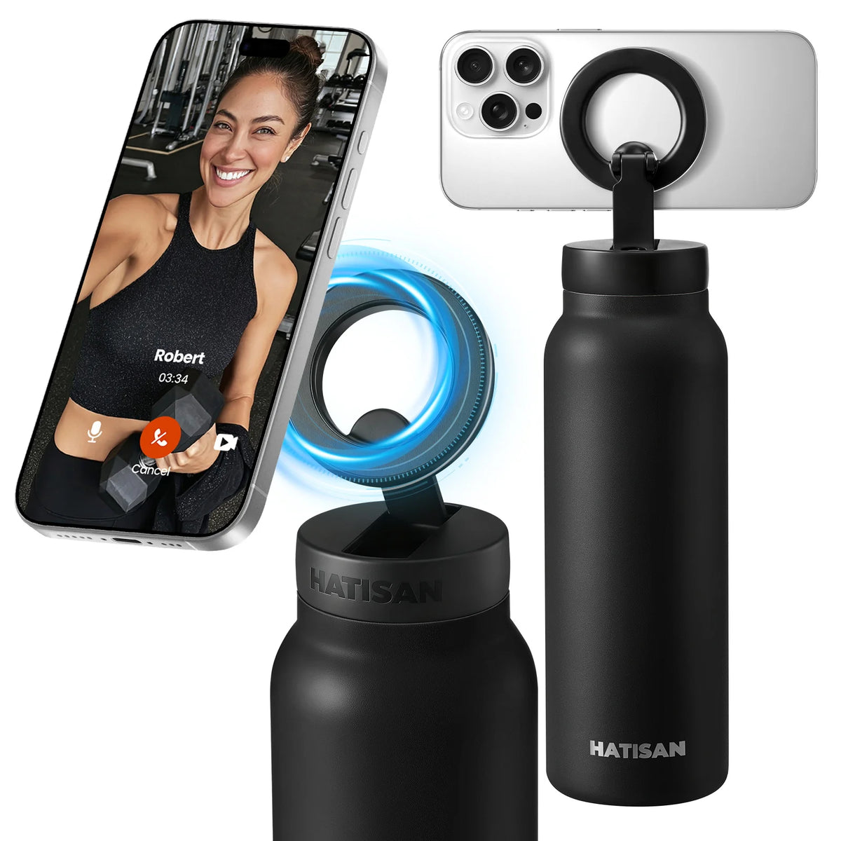HATISAN Stainless Steel Insulated Vacuum Flask for Coffee and Water