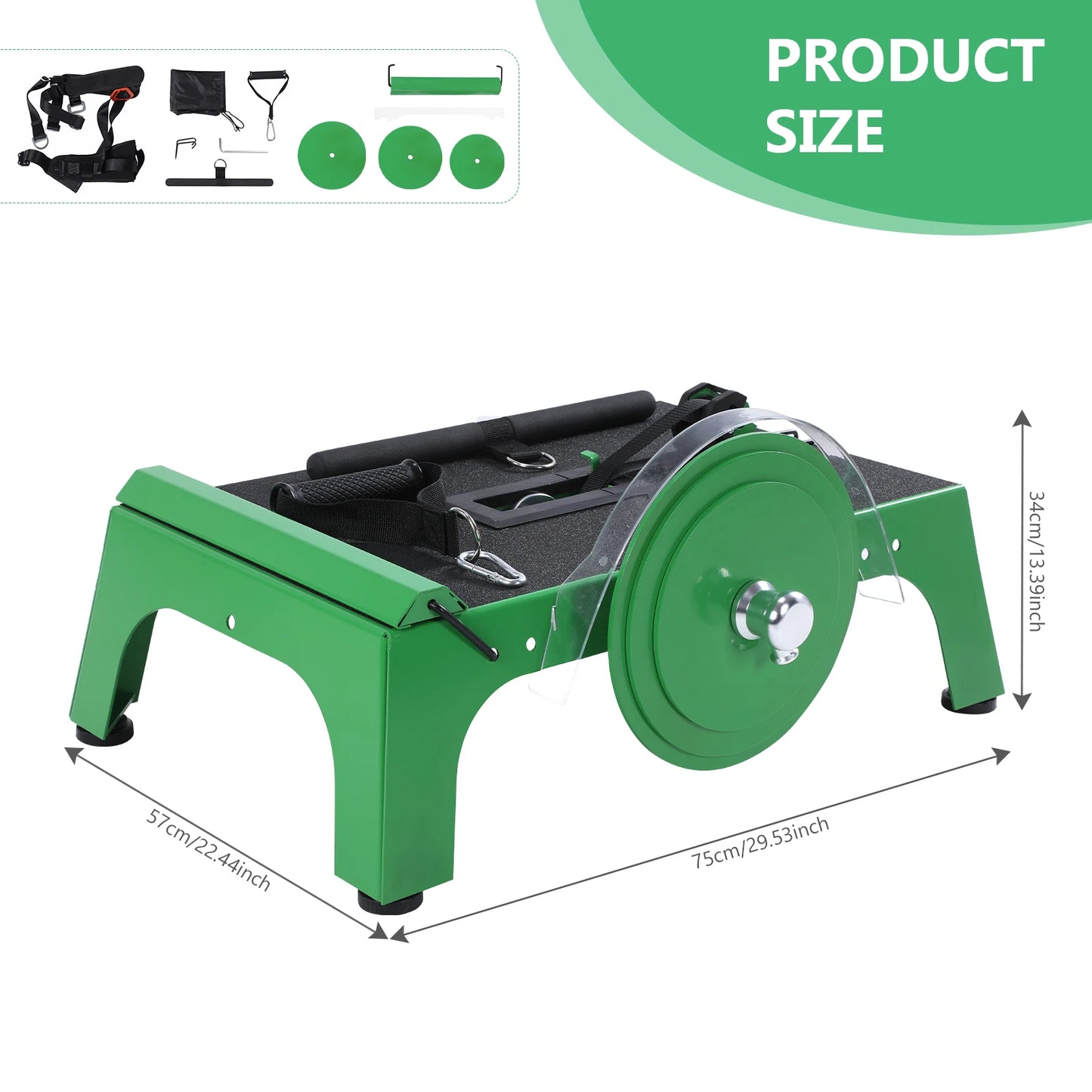 Flywheel Trainer with Adjustable Length Strap Flywheel Centrifuge with Accessories for Home Office Travel Women Yoga Men Squat