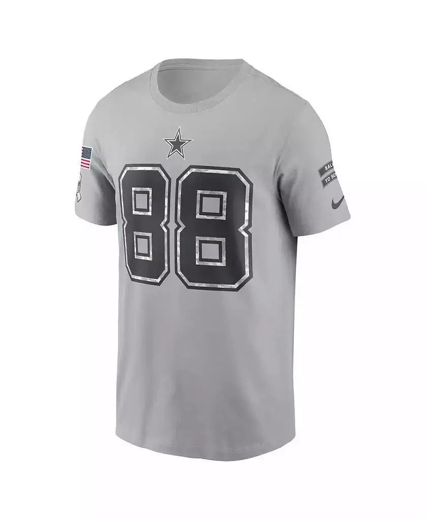 Nike | Men's CeeDee Lamb Gray Dallas Cowboys 2024 Salute To Service Name Number T-Shirt