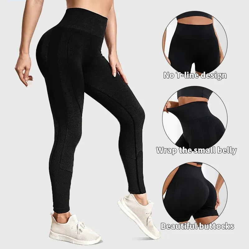 Yoga Sport Women Seamless Leggings For Gym And Fitness Push Up