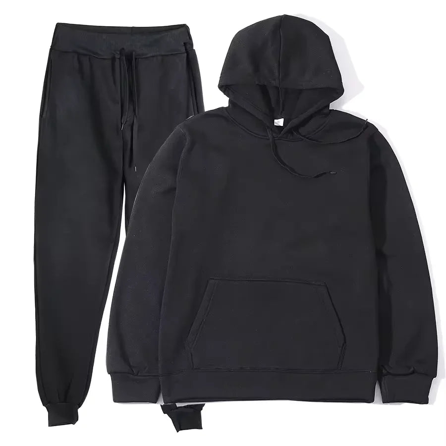 Winter Tracksuit Women Two Piece Set Hoodie Sweatpants