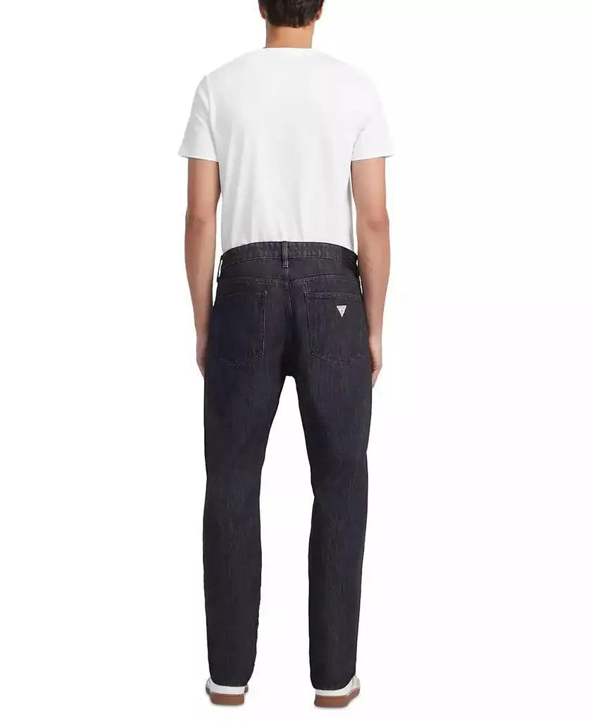 Guess Men's Dark Wash Comfort Fit Jogger Pants Running Tights for Fitness and Sports