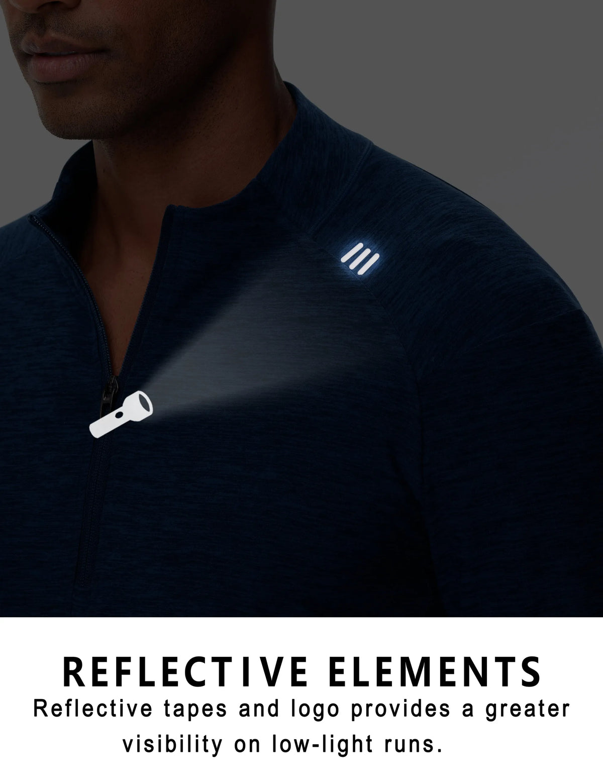 THE GYM PEOPLE Men's Half-Zip Long Sleeve Golf Shirts Soft Lightweight Warm Workout Pullover Sweatshirts with Thumb Hole
