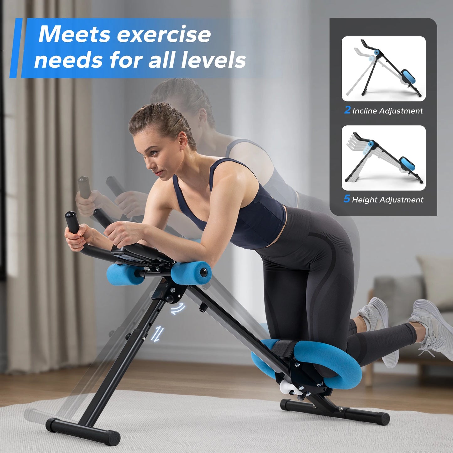 MERACH 2314 Abdominal Machine Adjustable Trainer for Core Workouts