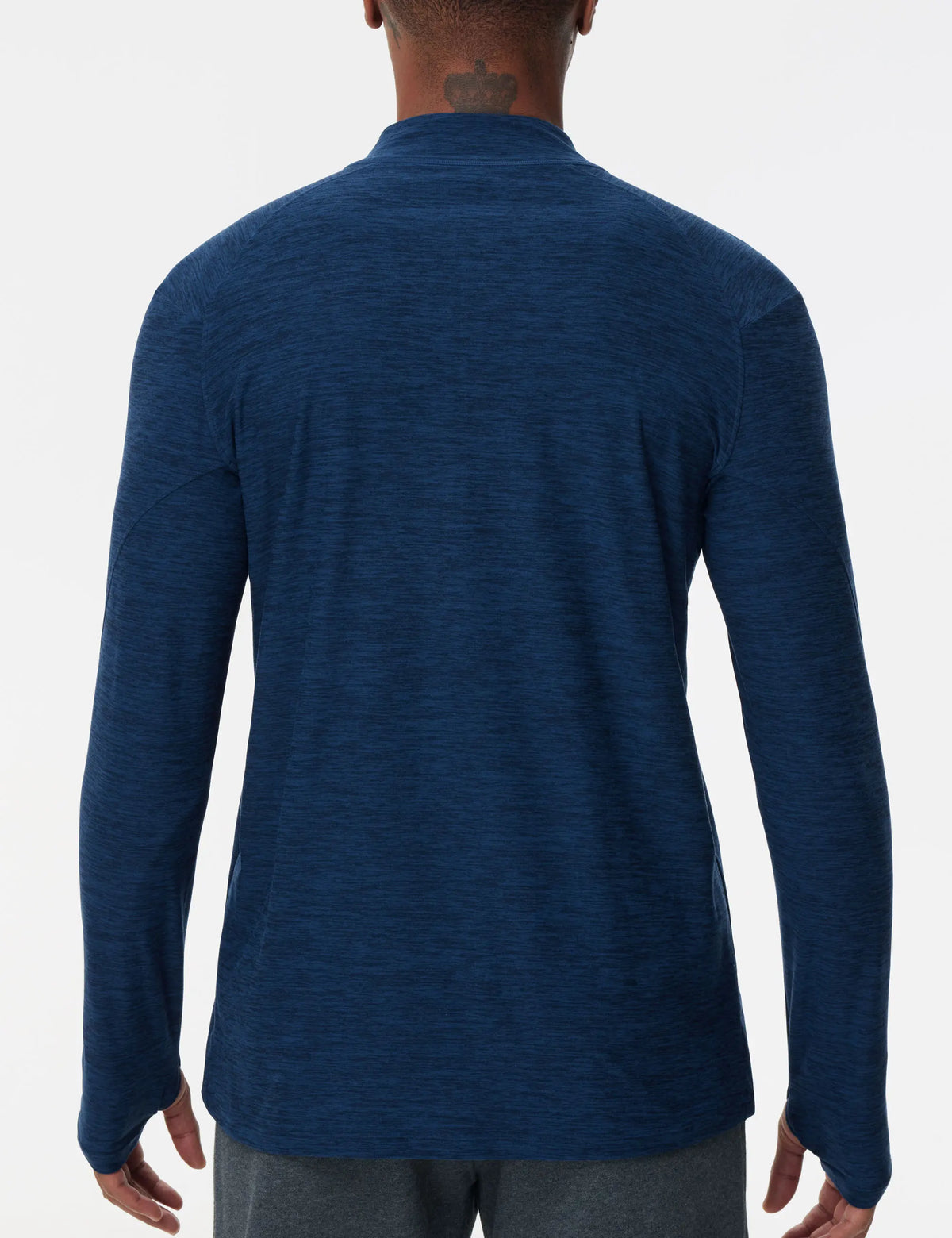 THE GYM PEOPLE Men's Half-Zip Long Sleeve Golf Shirts Soft Lightweight Warm Workout Pullover Sweatshirts with Thumb Hole