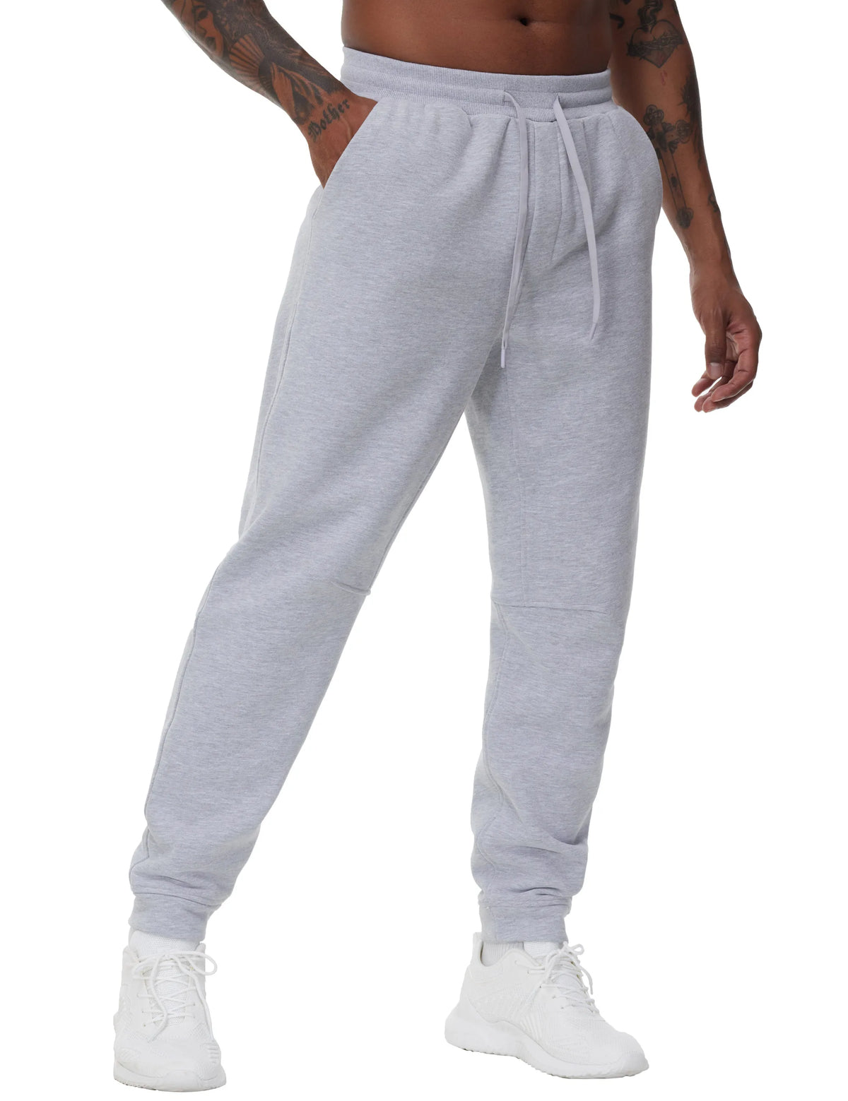 THE GYM PEOPLE Men's Fleece Workout Jogger Sweatpants With Pockets
