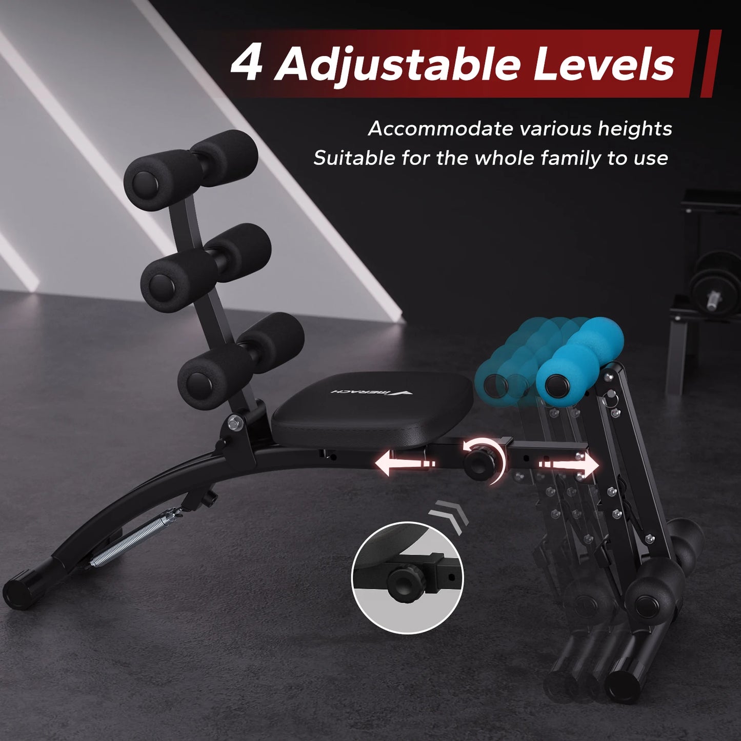 MERACH Ab Machine Adjustable Trainer For Home Gym System