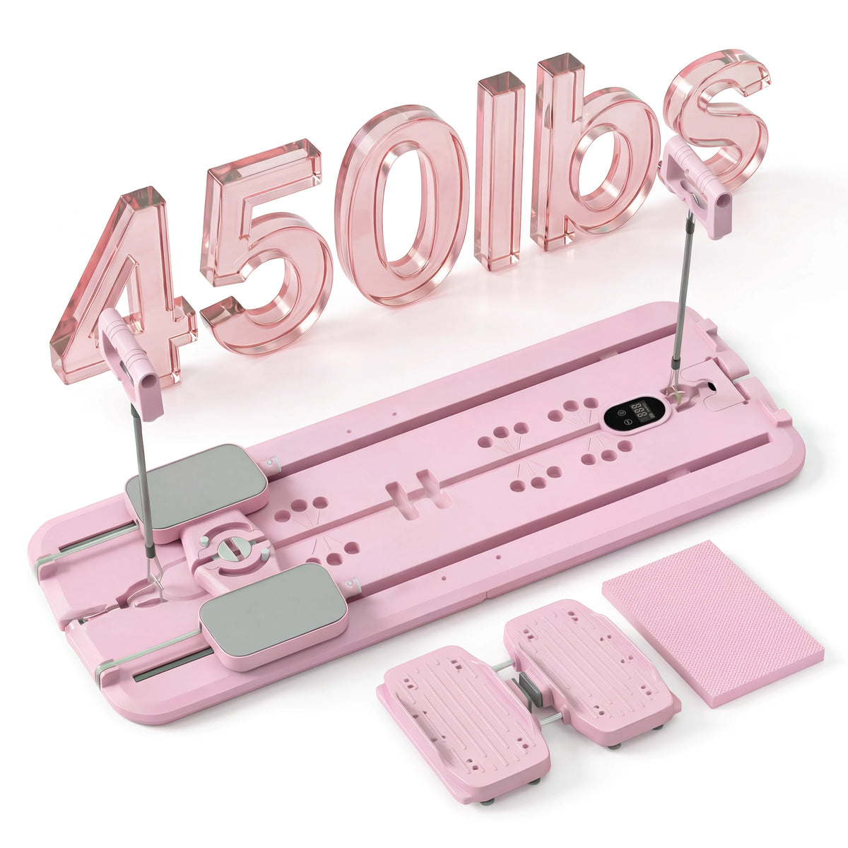 MAXU Foldable Pilates Reformer Board with Bands and Ski Mode