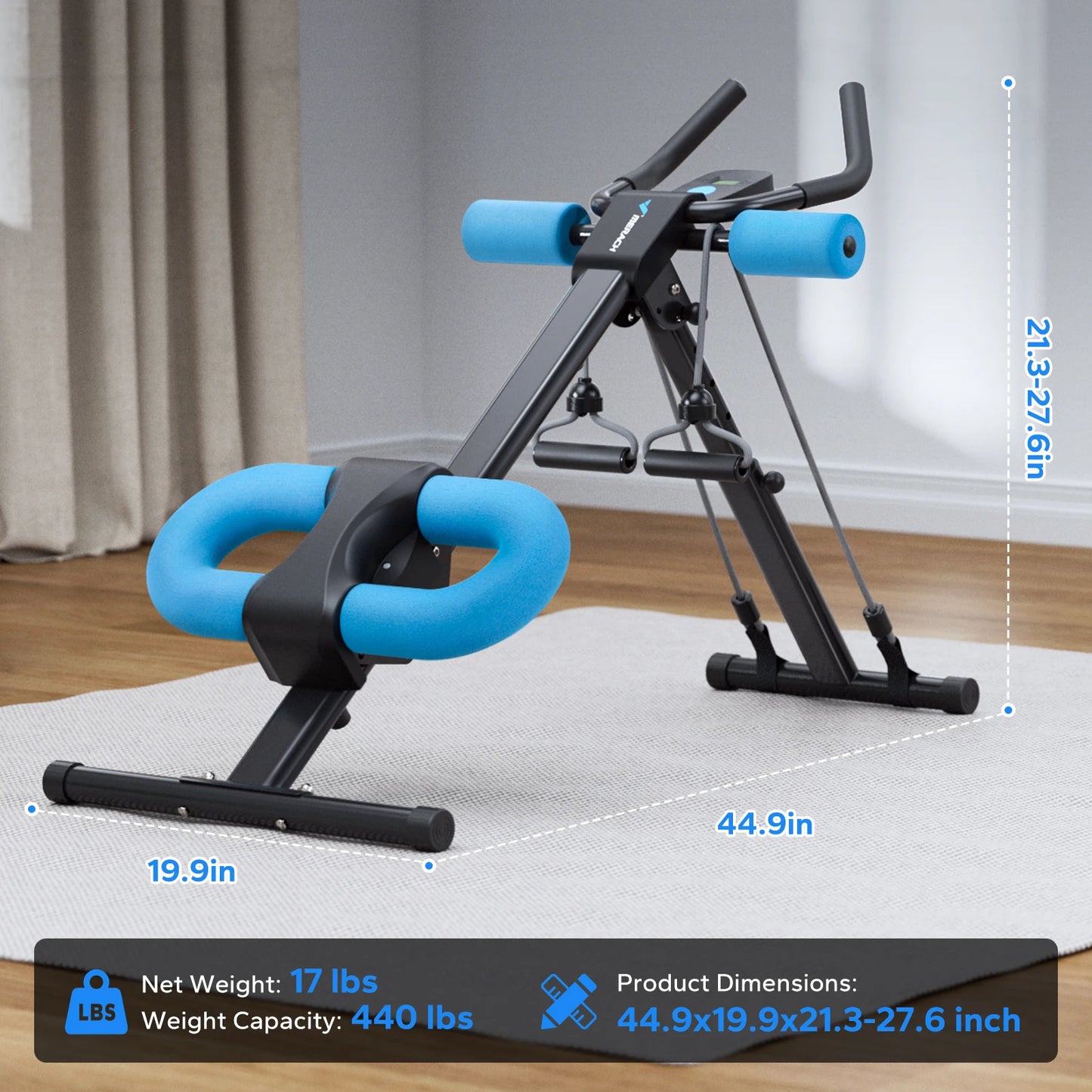 MERACH 2314 Abdominal Machine Adjustable Trainer for Core Workouts