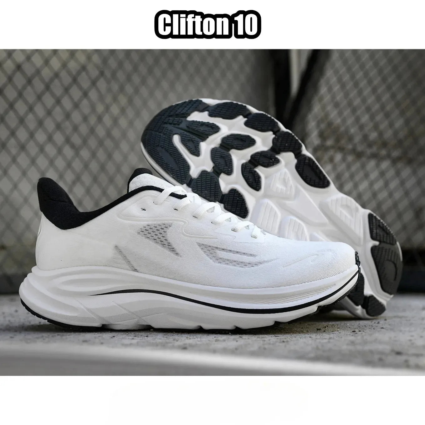 Designer shoes Clifton 10 Bondi 9 Running shoes Mens Womens jogging sneakers White Black Pink Blue Grey Navy Green Outdoor Soft