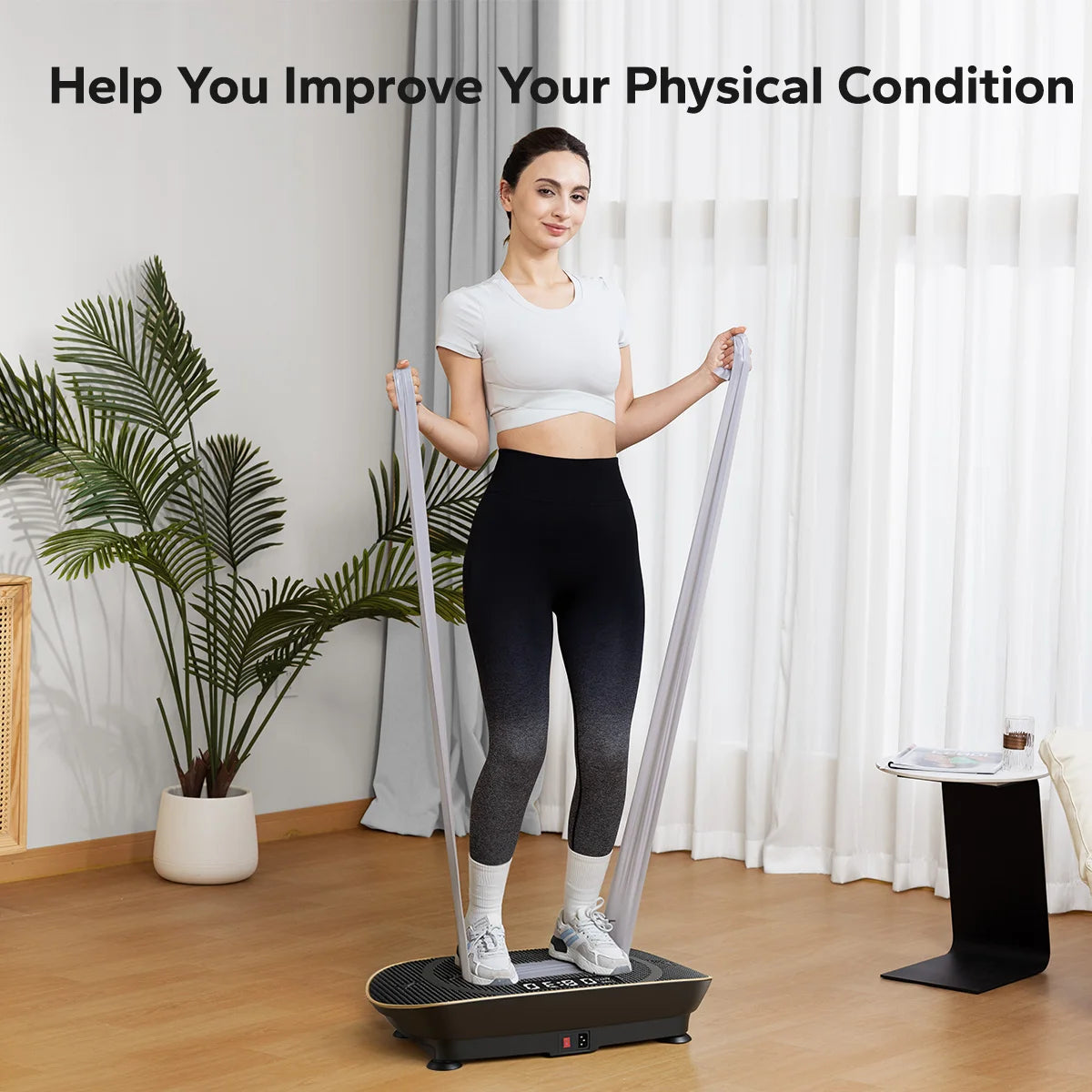 MERACH Vibration Plate Exercise Machine Whole Body Workout Power Vibrate Fitness Platform Vibration Weight Loss&Shaping