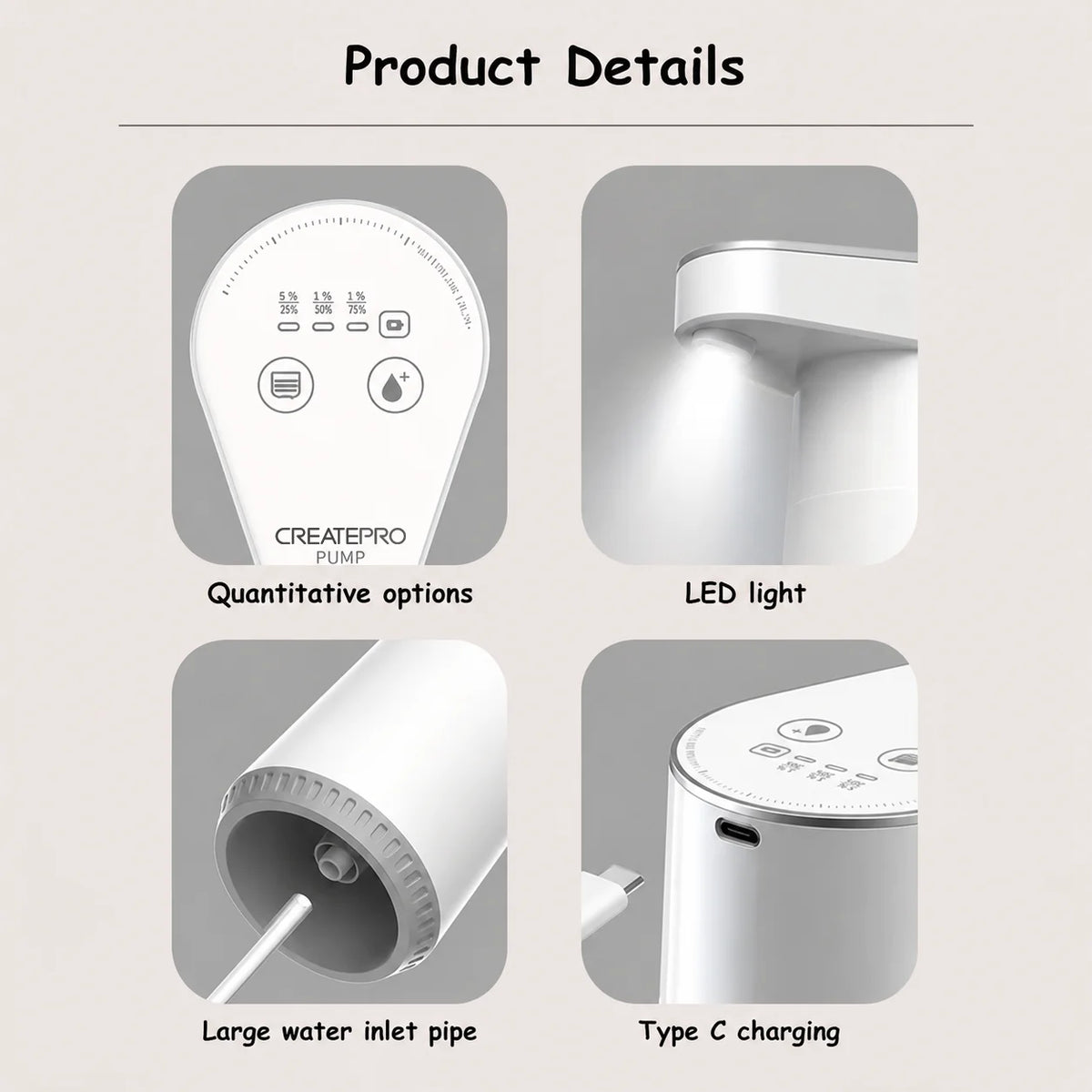 Rechargeable Water Bottle Dispenser Pump For Home And Office Use