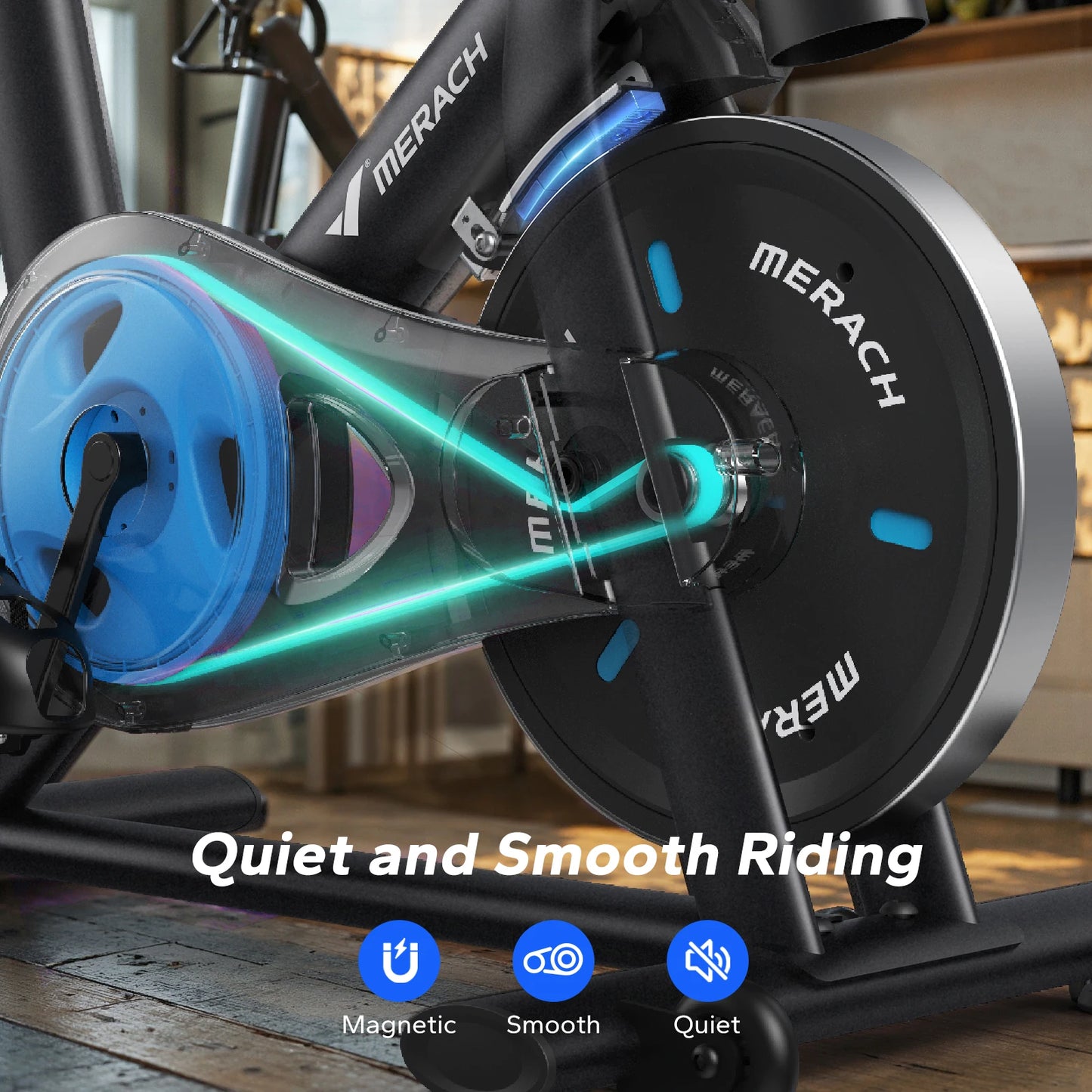 MERACH Magnetic Stationary Bike With App Training Courses