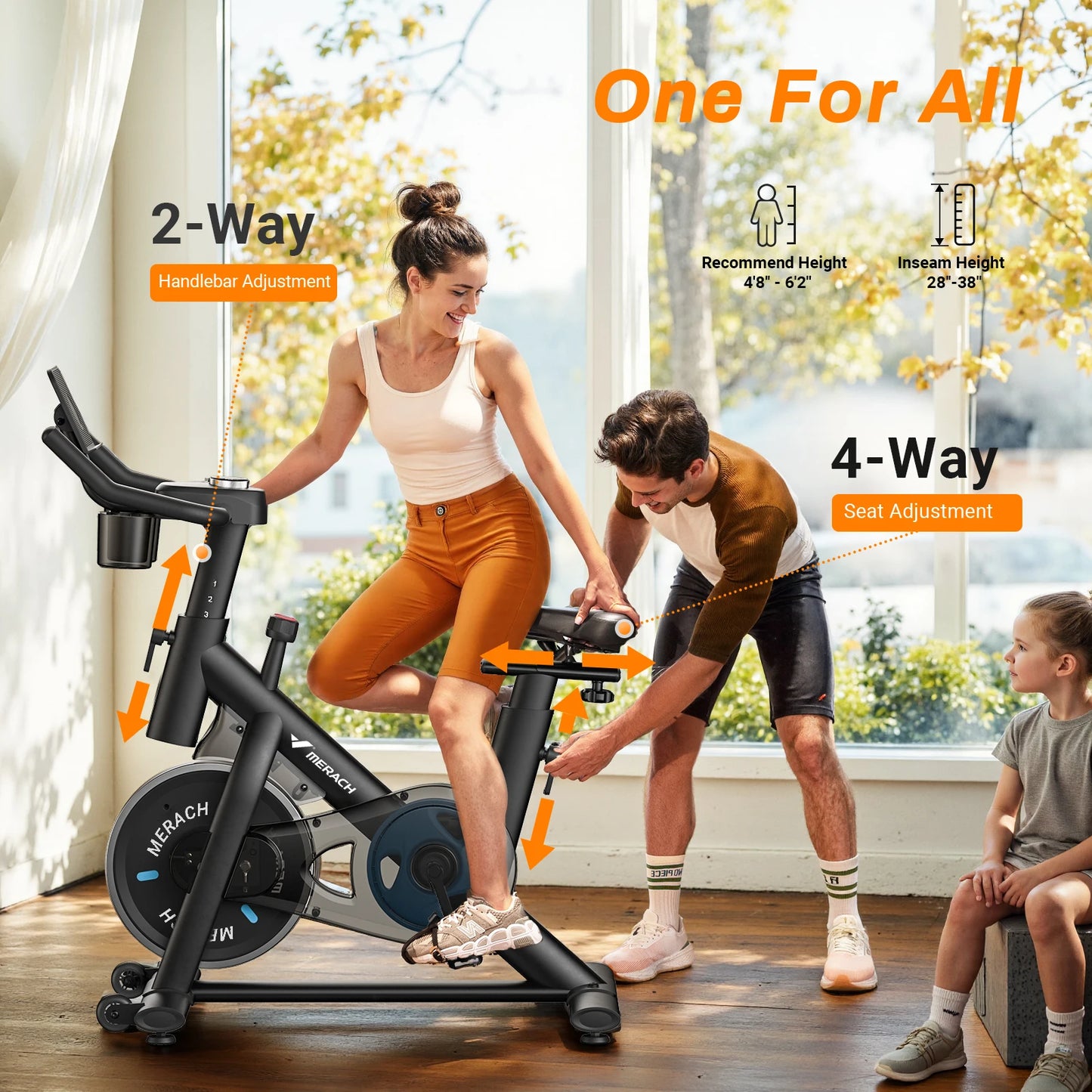 Merach S26B1 Indoor Cycling Bike With Tablet Mount