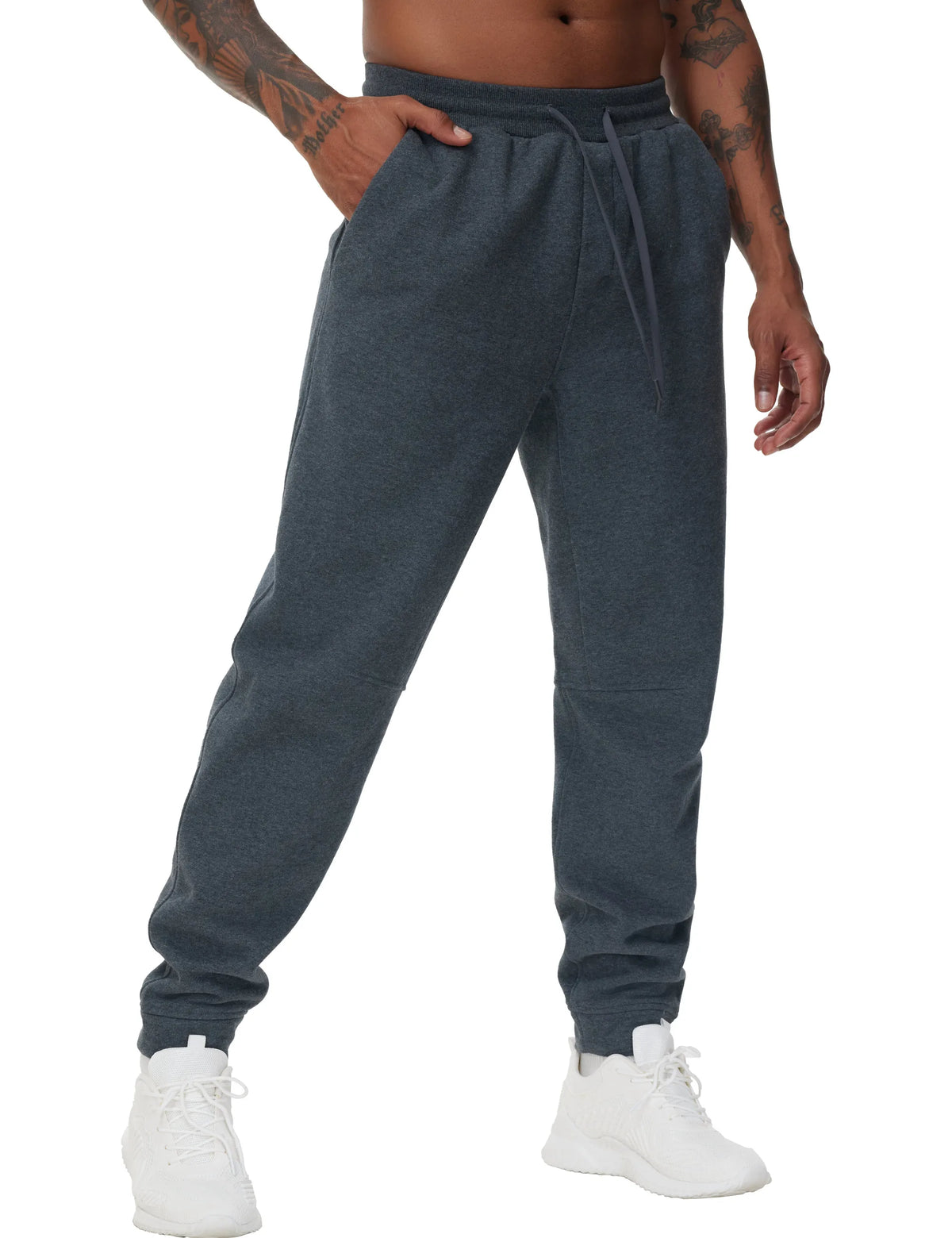 THE GYM PEOPLE Men's Fleece Workout Jogger Sweatpants With Pockets