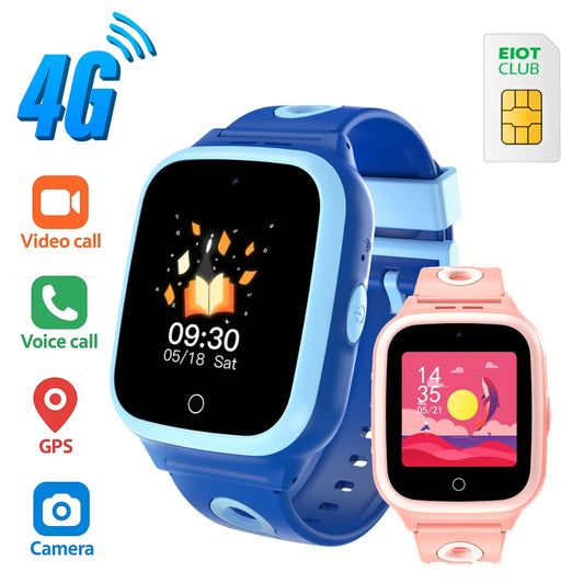 4G Kids Smartwatch With GPS Voice Chat VideoCall SIM Card