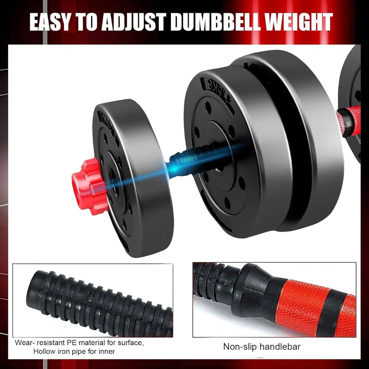 Adjustable Dumbbell Set For Home Gym Fitness Strength Training