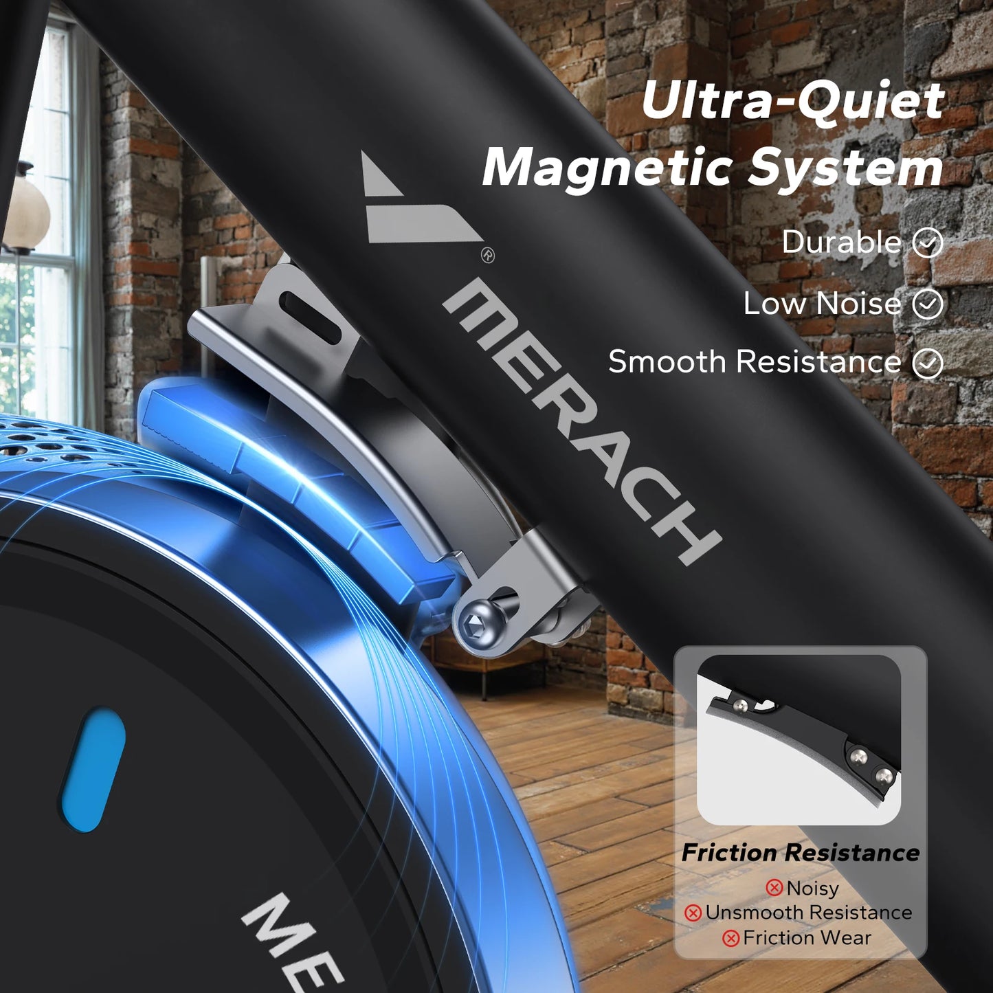 MERACH Magnetic Stationary Bike With App Training Courses