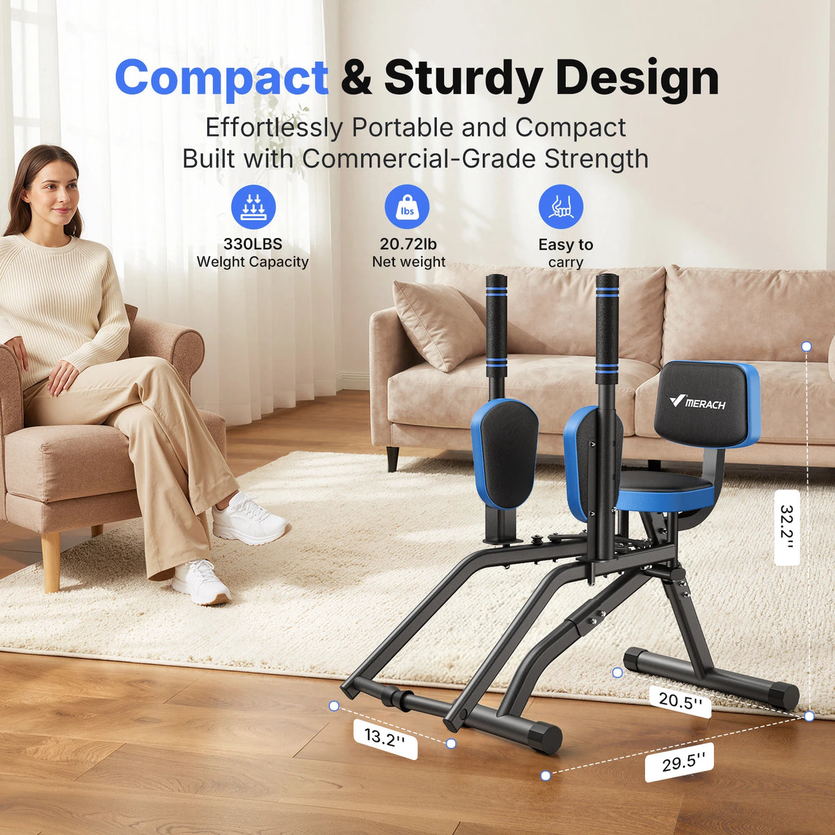 Merach Hip Abductor And Adductor Leg Trainer With Resistance Bands