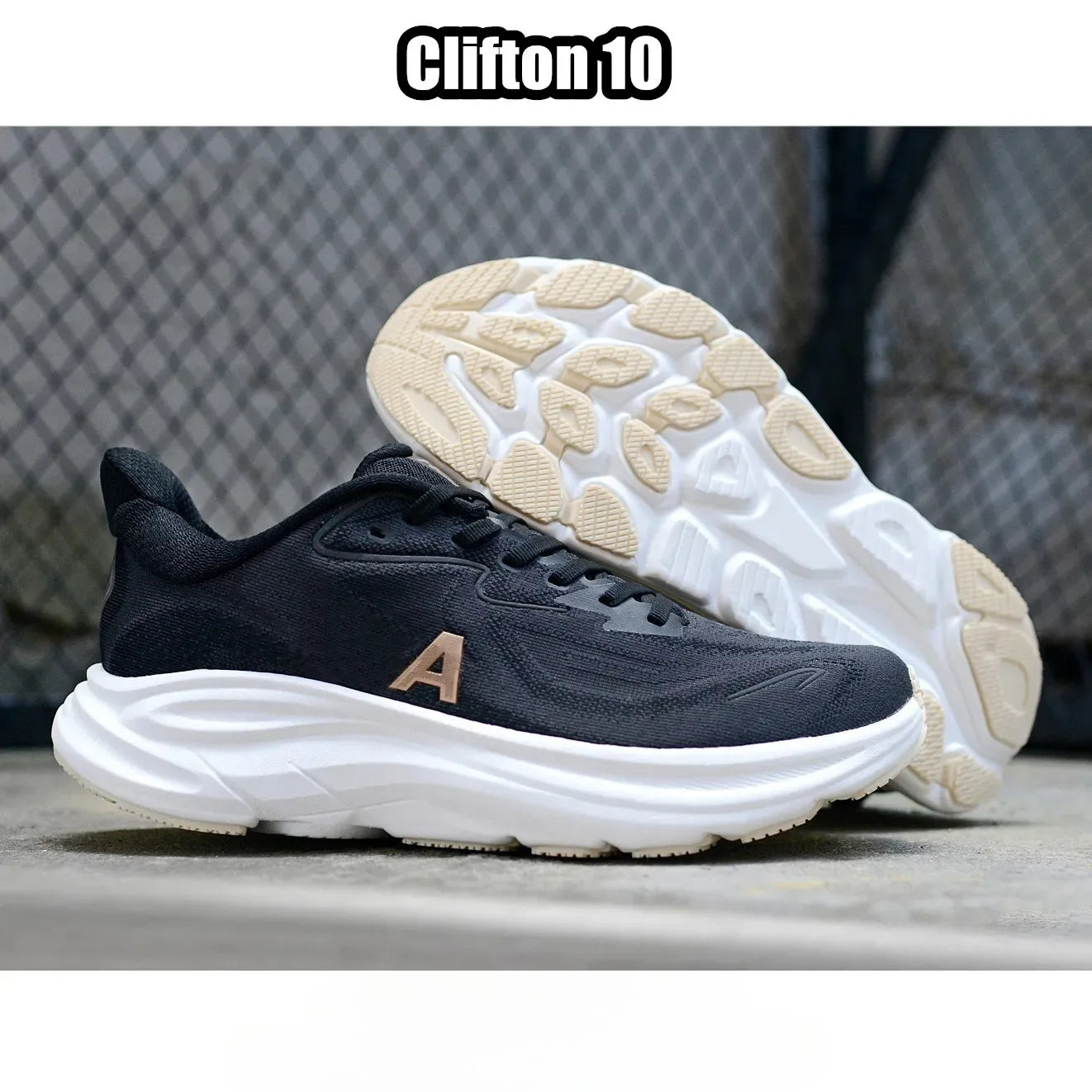 Designer shoes Clifton 10 Bondi 9 Running shoes Mens Womens jogging sneakers White Black Pink Blue Grey Navy Green Outdoor Soft