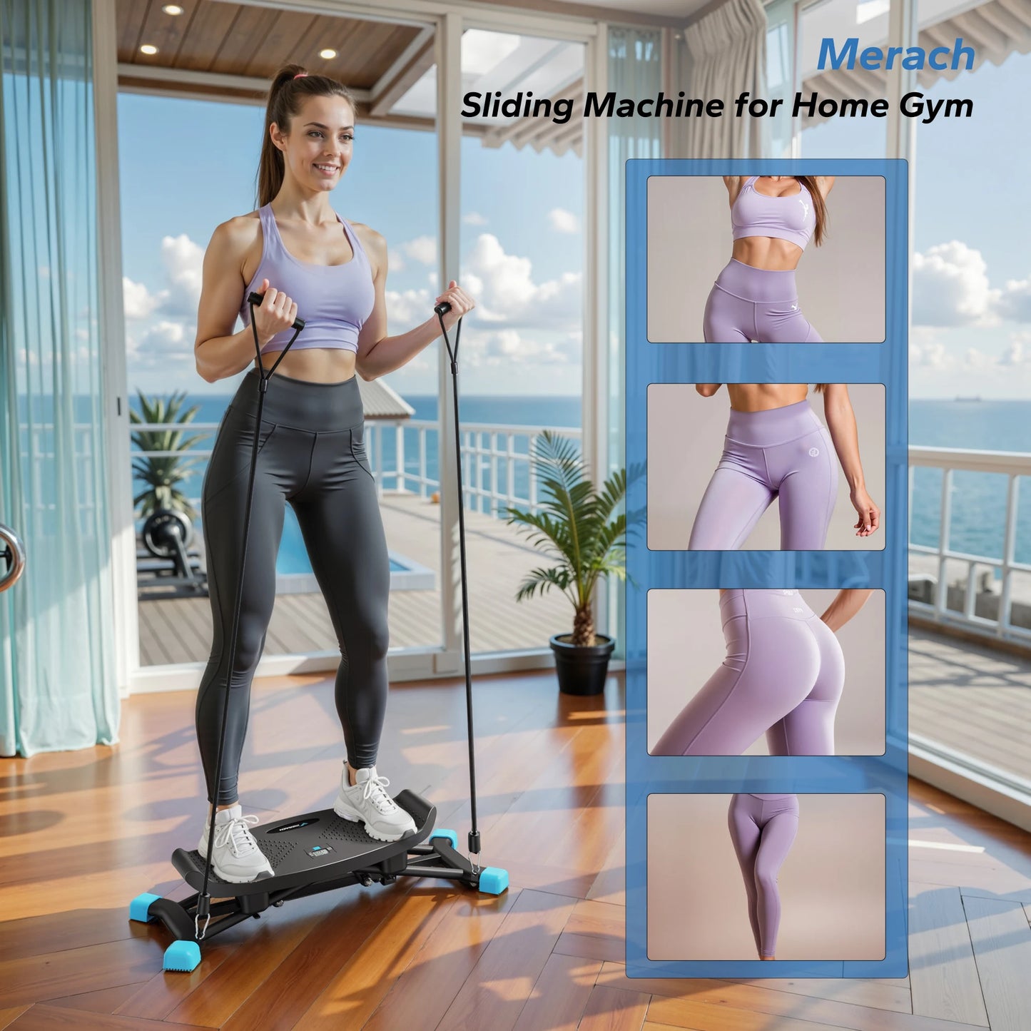MERACH Ski Machine Simulated Training Full Body Cardio Workout