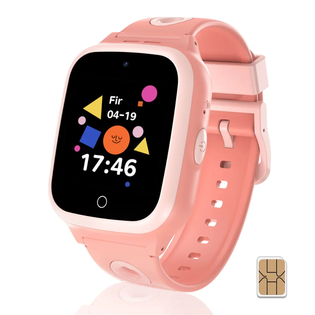 4G Kids Smartwatch With GPS Voice Chat VideoCall SIM Card