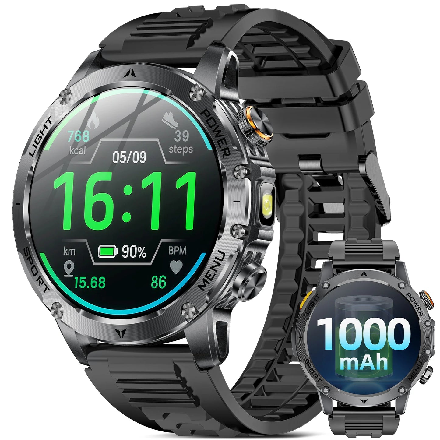 Men's Military Smart Watch With Bluetooth Calling
