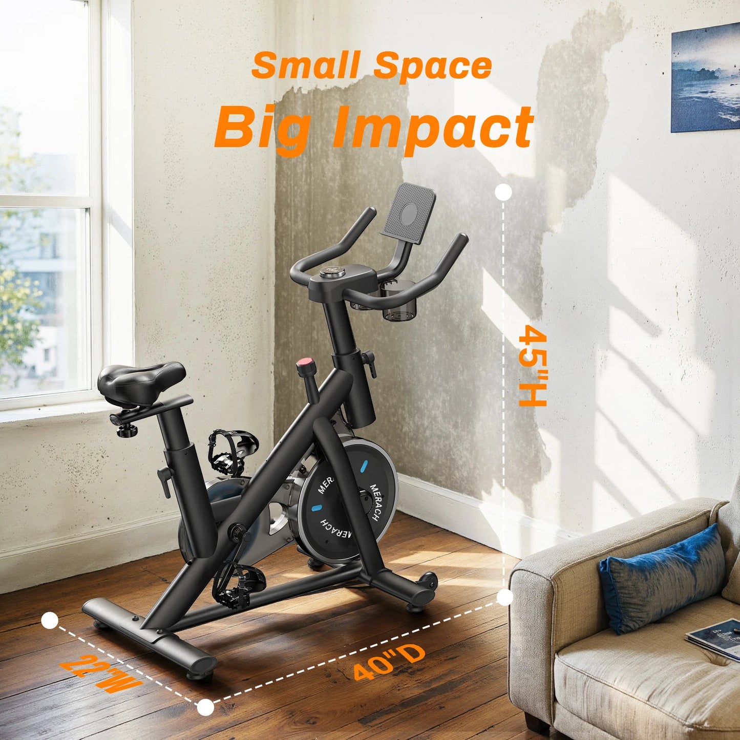Merach S26B1 Indoor Cycling Bike With Tablet Mount
