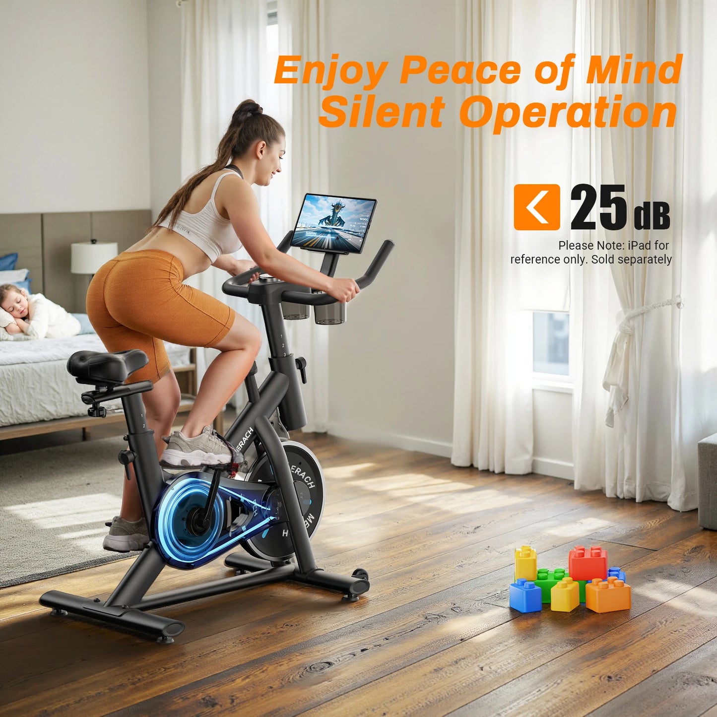 Merach S26B1 Indoor Cycling Bike With Tablet Mount