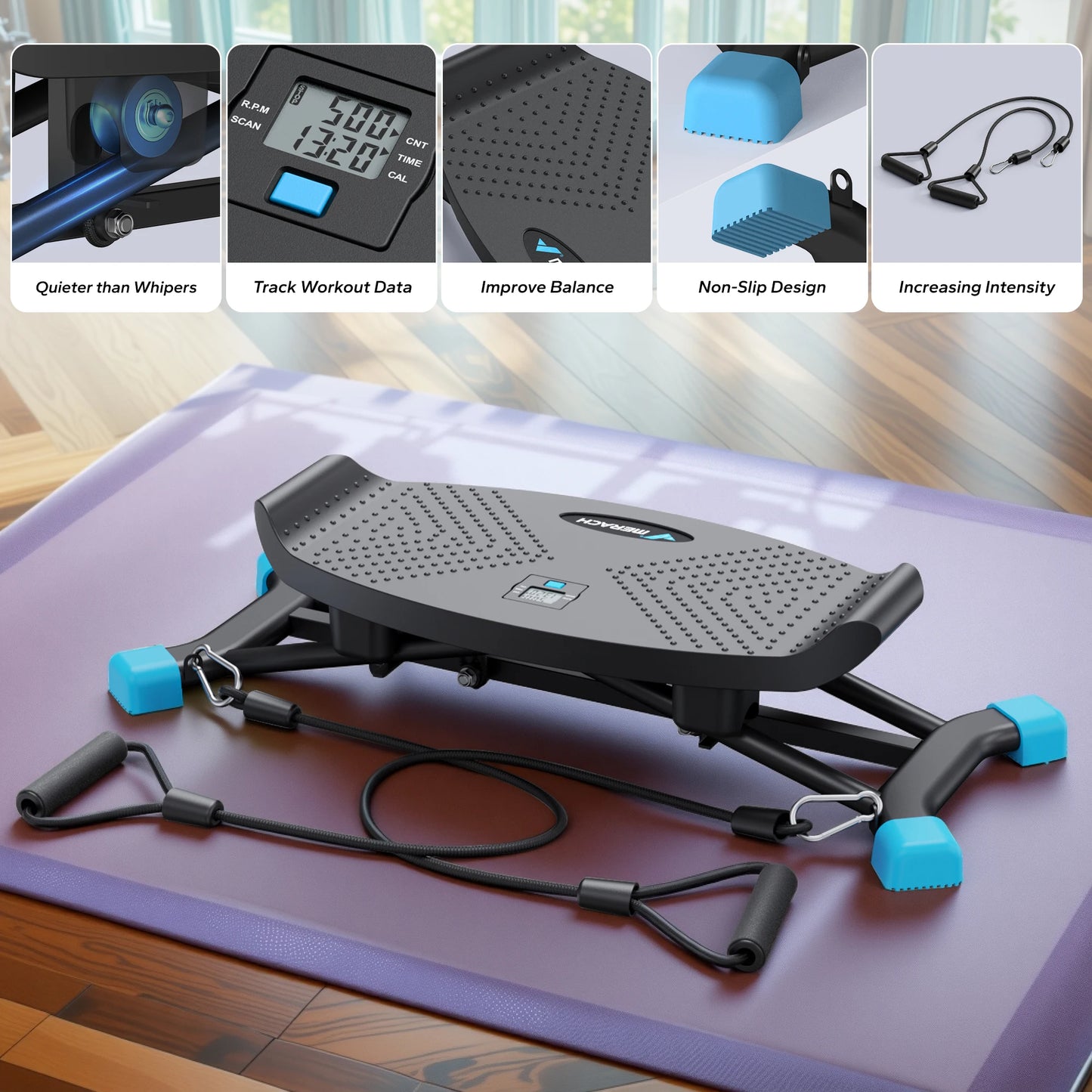 MERACH Ski Machine Simulated Training Full Body Cardio Workout