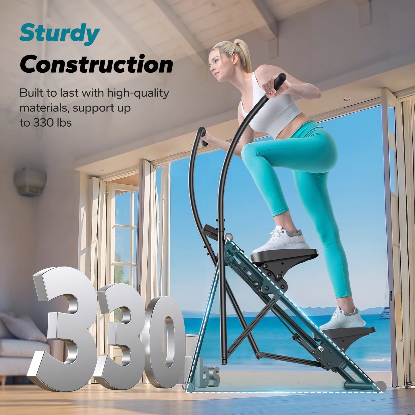 MERACH Stair Stepper For Home Gym Full-Body Workout Folding Climber