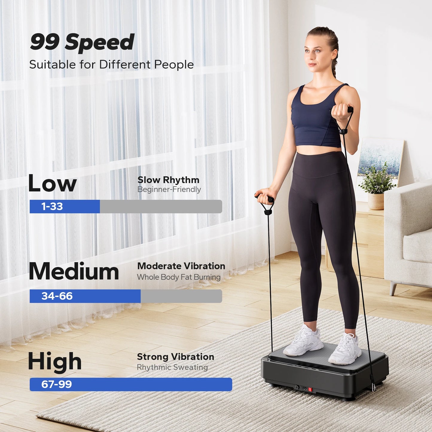 MERACH Vibration Plate Exercise Machine for Adults Fat Burning Weight Loss Muscle Toning Yoga Home Gym Equipment Office Dorm Room