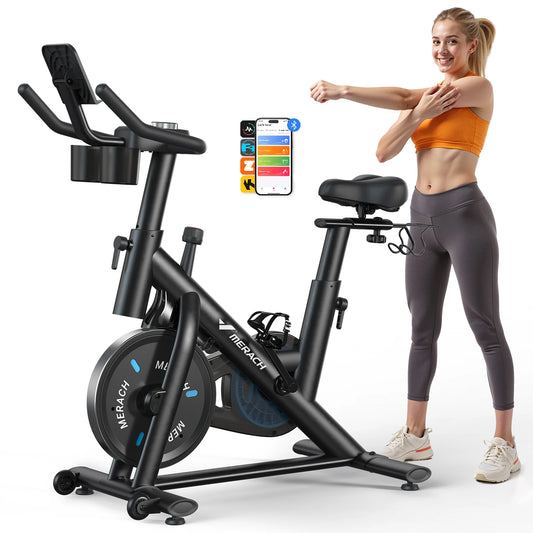MERACH Magnetic Stationary Bike With App Training Courses